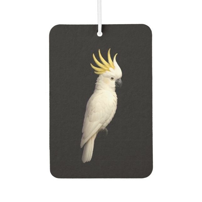 Désodorisant Pour Voiture Black 4 Luxe Car Air Fresheners, Crested Cockatoo (Devant)
