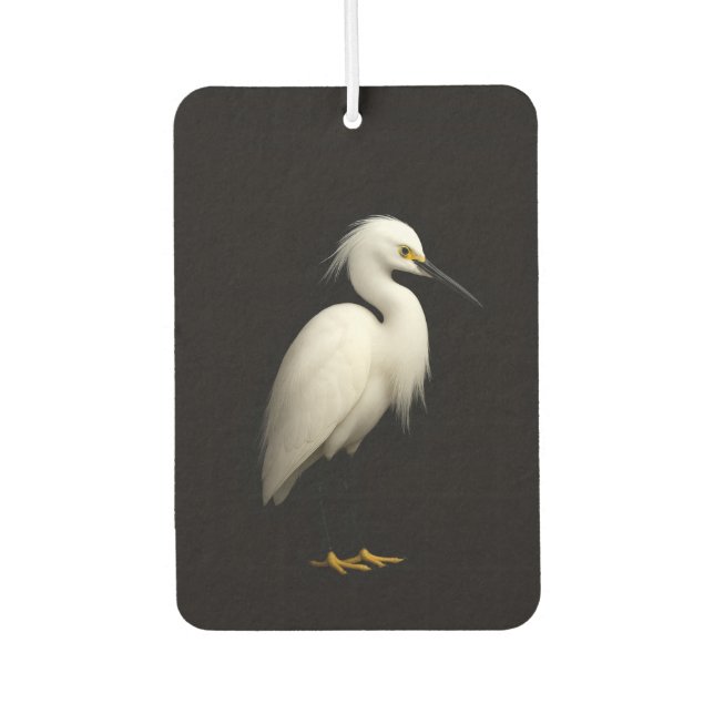 Désodorisant Pour Voiture Black 4 Luxe Car Air Fresheners, Snowy Egret (Devant)