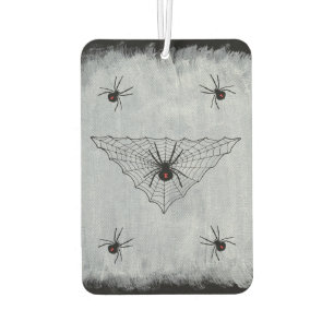 Désodorisant Pour Voiture Black Widow Spider Web Halloween gothique