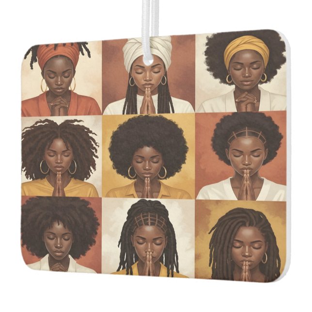 Désodorisant Pour Voiture Black Women Praying Air Freshener (Gauche)