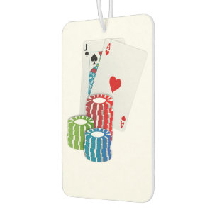 Désodorisant Pour Voiture Blackjack avec jetons de poker