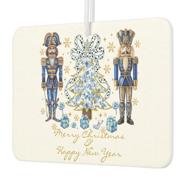 Désodorisant Pour Voiture Bleu noix d'or Joyeux Noël (Gauche)