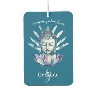 Désodorisant Pour Voiture Blue Buddha Head With Lotus Personalized