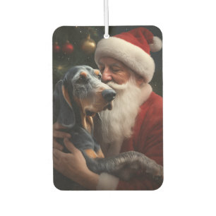 Désodorisant Pour Voiture Bluetick Coonhound avec le Père Noël Noël