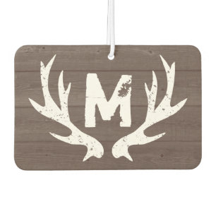 Désodorisant Pour Voiture Bois de cerf vintage monogramme voiture air freshe