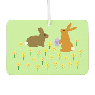 Désodorisant Pour Voiture Bonnets de Pâques et jonquilles