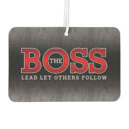 Désodorisant Pour Voiture BOSS Lead Autres Suivent sur le bois rustique