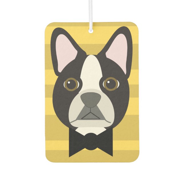 Désodorisant Pour Voiture Boston Terrier (Devant)