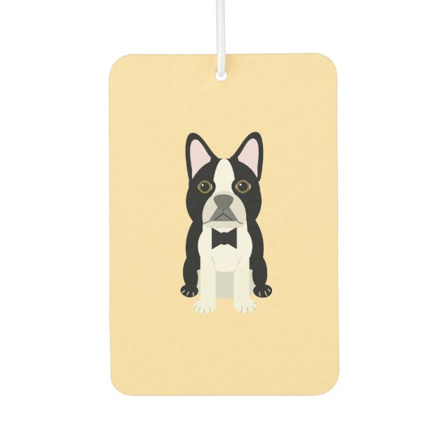 Désodorisant Pour Voiture Boston Terrier beige (Devant)