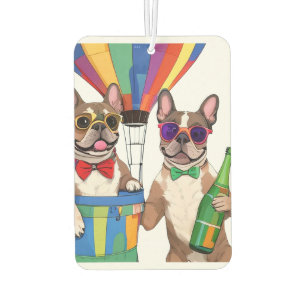 Désodorisant Pour Voiture Bouledogues français Nouvel An French Bulldog