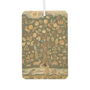 Désodorisant Pour Voiture Broderie Anglaise Ancienne Arbre de Vie et Licorne