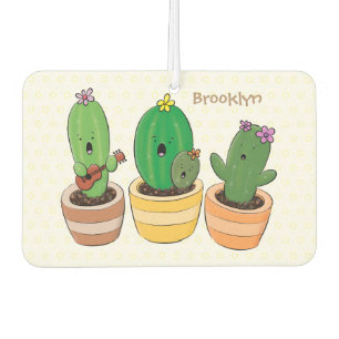Désodorisant Pour Voiture Cactus trio chantante mignonne dessin animé