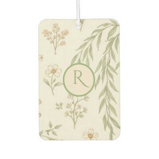 Désodorisant Pour Voiture Cadeau Bohème Monogramme Cottagecore