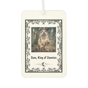 Désodorisant Pour Voiture Cadeau Personnalisé Amoureux de Chien Drôle Photo