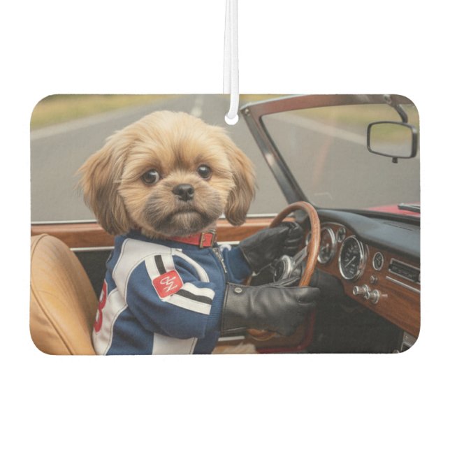 Désodorisant Pour Voiture Cadeau personnalisé d'amuseur de chien pour désodo (Devant)