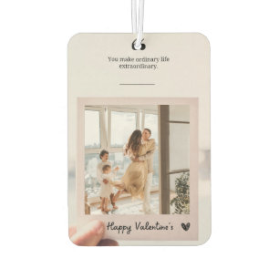 Désodorisant Pour Voiture Cadeau personnalisé de la Saint-Valentin avec phot