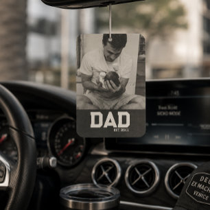Désodorisant Pour Voiture Cadeau Photo Papa Noir & Blanc Année Fête des Père