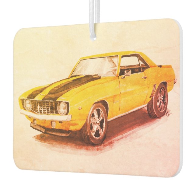 Désodorisant Pour Voiture Camaro jaune 1969 (Gauche)