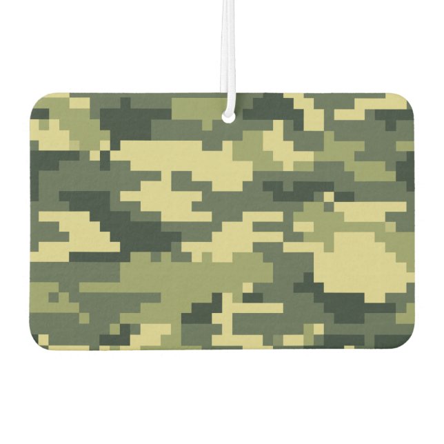 Désodorisant Pour Voiture Camouflage numérique en bois à 8 bits / Camo (Devant)