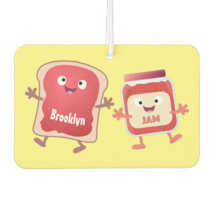 Désodorisant Pour Voiture Caractères de dessins animés sur le pain et la con