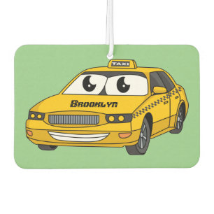 Désodorisant Pour Voiture Caricature amusante de taxi jaune mignon