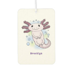 Désodorisant Pour Voiture Caricature axolotl rose adorable