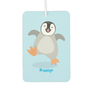 Désodorisant Pour Voiture Caricature de poussin de pingouin mignon et joyeus