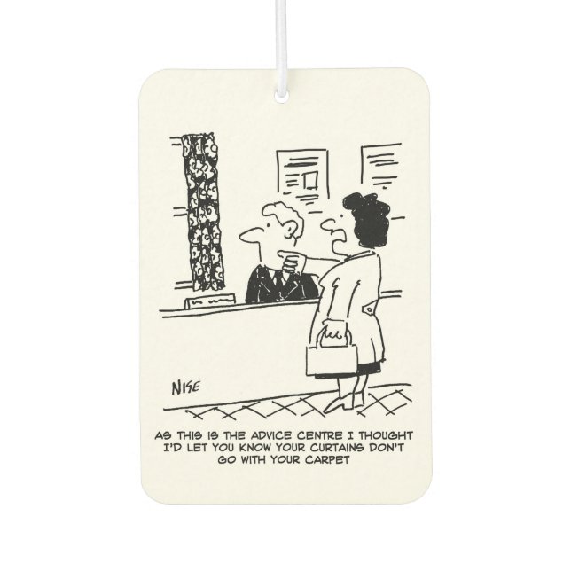 Désodorisant Pour Voiture Caricature du Centre de Conseil Citoyen. Une Femme (Devant)