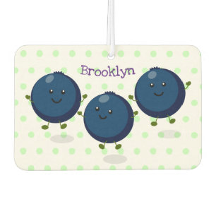 Désodorisant Pour Voiture Caricature mignonne de bleuets violets