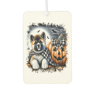 Désodorisant Pour Voiture Carré d'Halloween de chien Akita