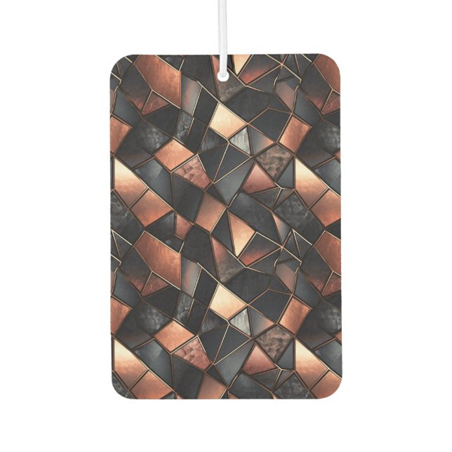 Désodorisant Pour Voiture Carreaux d'or Rose noir (Devant)