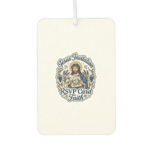 Désodorisant Pour Voiture Carte de réponse à l'invitation de Jésus Foi Invit