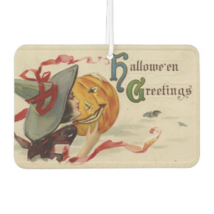 Désodorisant Pour Voiture Cartes de vœux "Halloween" Drôle Vintage Mignonne