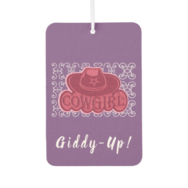 Désodorisant Pour Voiture Casquette Cowgirl (Devant)