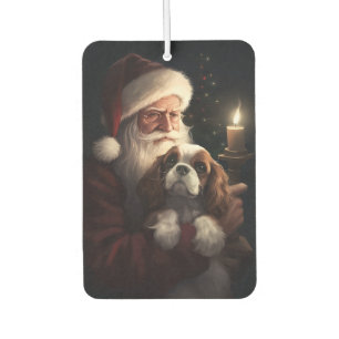 Désodorisant Pour Voiture Cavalier King avec le Père Noël Fête de Noël