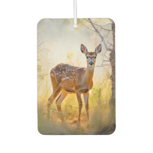 Désodorisant Pour Voiture Cerfs Élégants dans la Forêt Dessin Naturel
