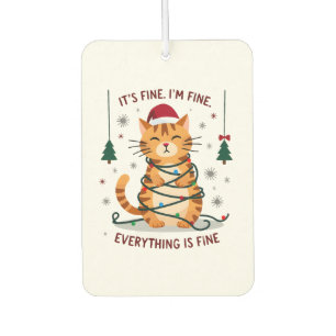 Désodorisant Pour Voiture C'est Bien Je Suis Bien Tout Va Bien Xmas Chat Chr