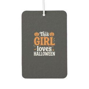 Désodorisant Pour Voiture Cette fille adore la typographie Halloween SVG Des