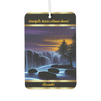 Désodorisant Pour Voiture Chaleureuse cascades nocturnes avec une touche per