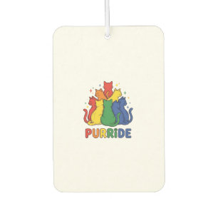 Désodorisant Pour Voiture Chat arc-en-ciel vintage Purride Vector Design_1