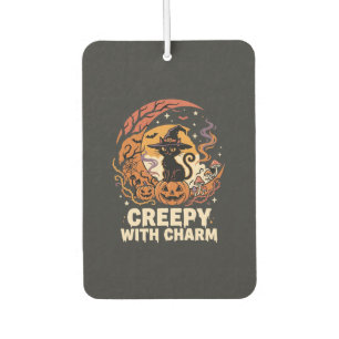 Désodorisant Pour Voiture Chat avec charme effrayant Halloween