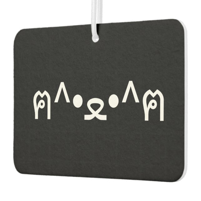 Désodorisant Pour Voiture Chat avec Paws Emoticon ฅ^ ・ ・^ฅ Japonais Kaomoji  (Gauche)
