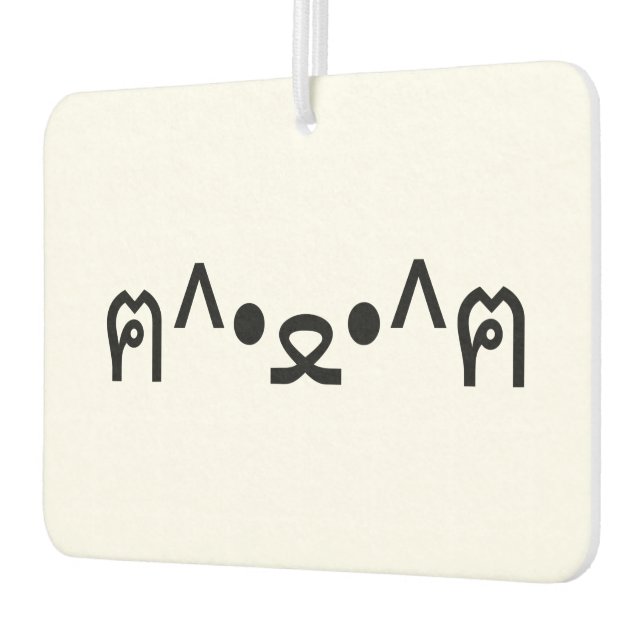 Désodorisant Pour Voiture Chat avec Paws Emoticon ฅ^ ・ ・^ฅ Kaomoji Japonais (Gauche)