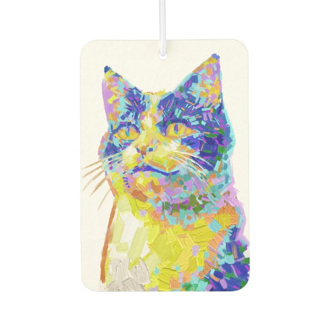 Désodorisant Pour Voiture Chat dans le bouton Lumière du Soleil (Devant)