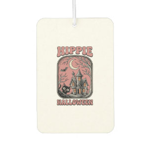 Désodorisant Pour Voiture Chat d'Halloween Hippie Maison Hantée Design Vinta