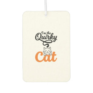 Désodorisant Pour Voiture Chat drôle Gravure vintage Dessin amateur de chat_