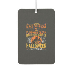 Désodorisant Pour Voiture Chat noir de Halloween Citrouille Conception de pê