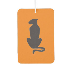 Désodorisant Pour Voiture Chat noir Silhouette orange voiture freshenseur d'