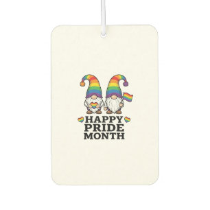 Désodorisant Pour Voiture Chemise arc-en-ciel vintage Gnome Mois de la fiert