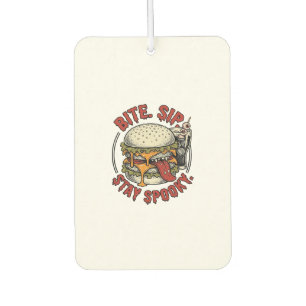 Désodorisant Pour Voiture Chemise Burger Épouvantable Gravure Vintage Hallow